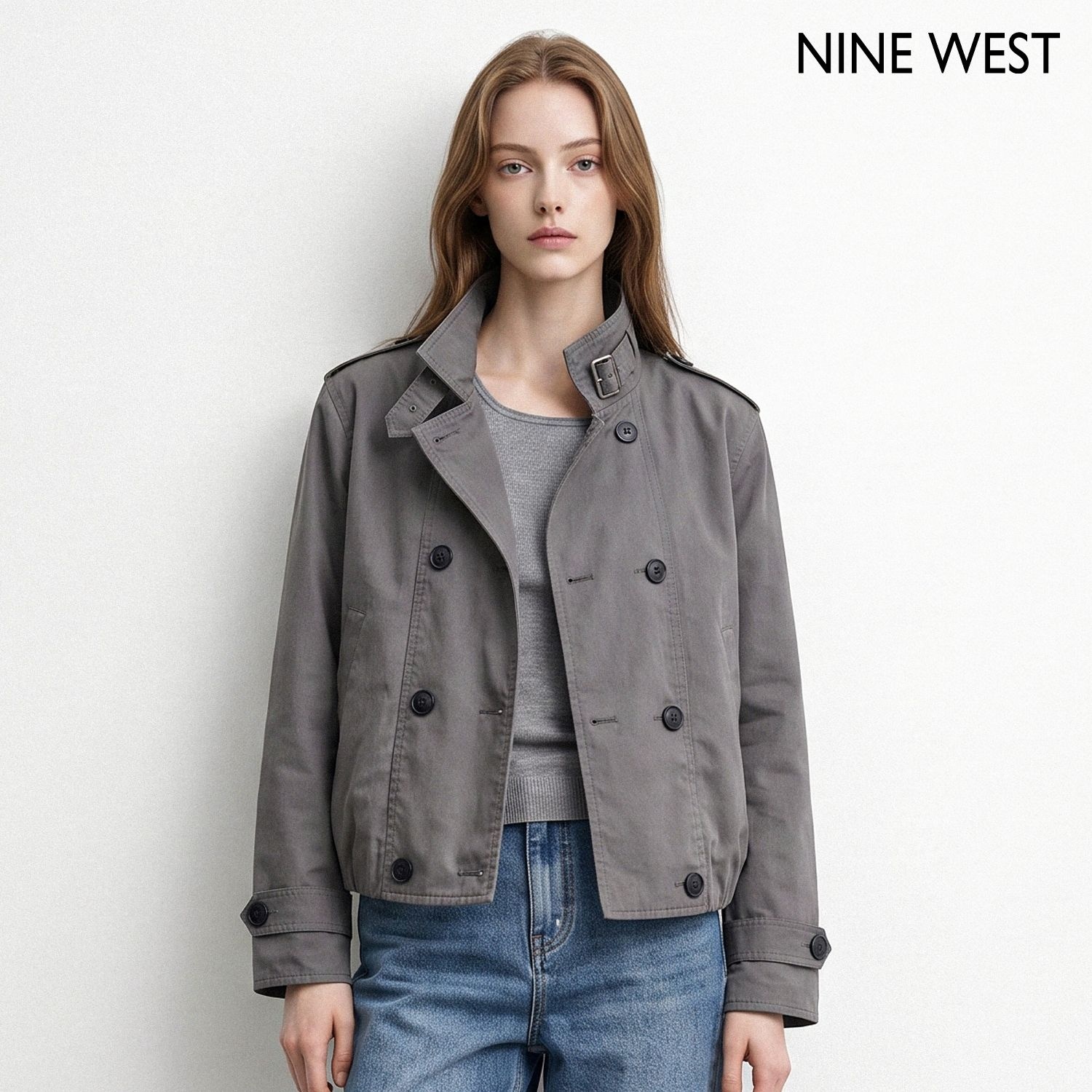 [정상가 139000원]버클 하이넥 더블 버튼 트렌치 자켓 (NIDCJK012)