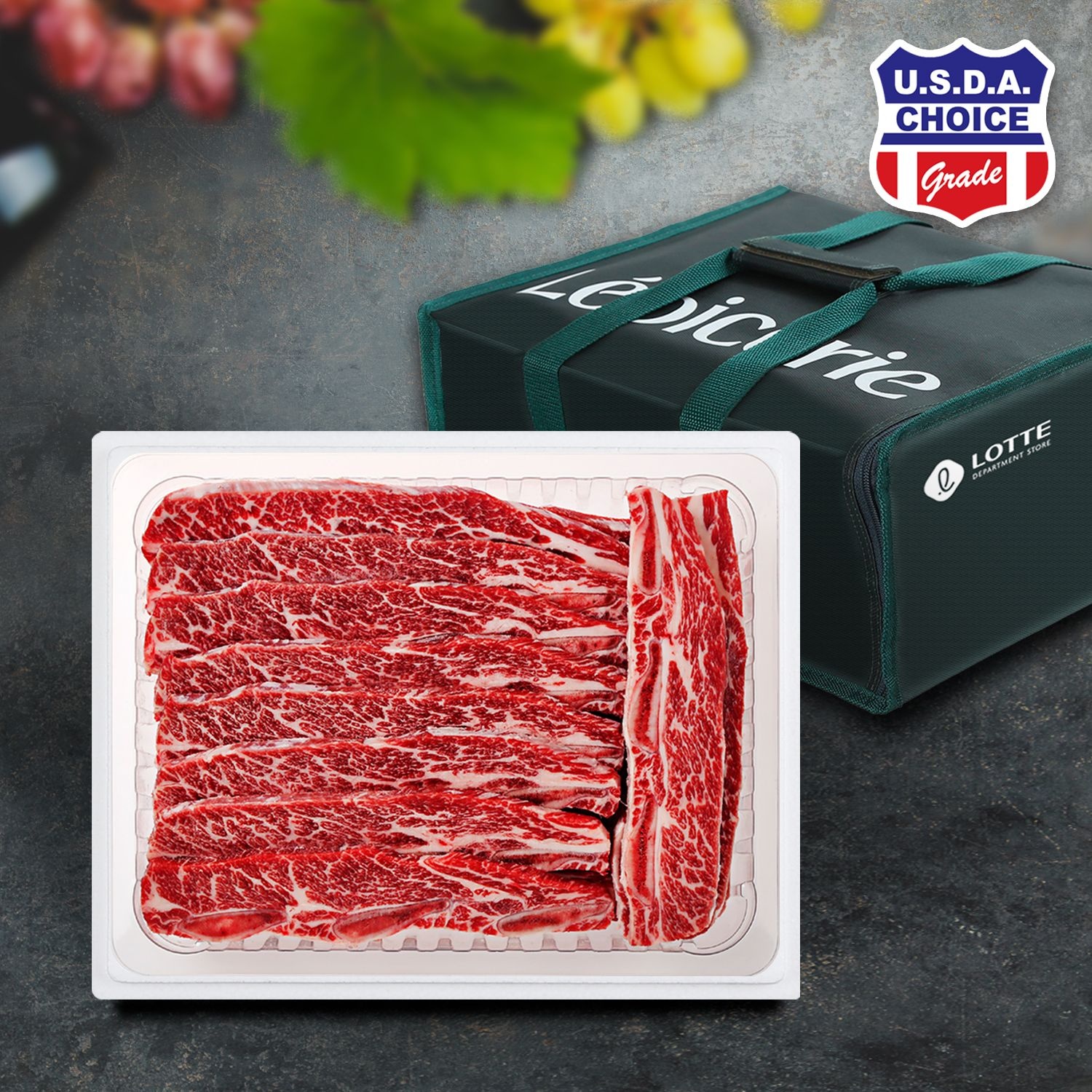 [도톰로스] (미국산 탑초이스) 2kg LA갈비선물세트 (678번 꽃갈비,소갈비)추석