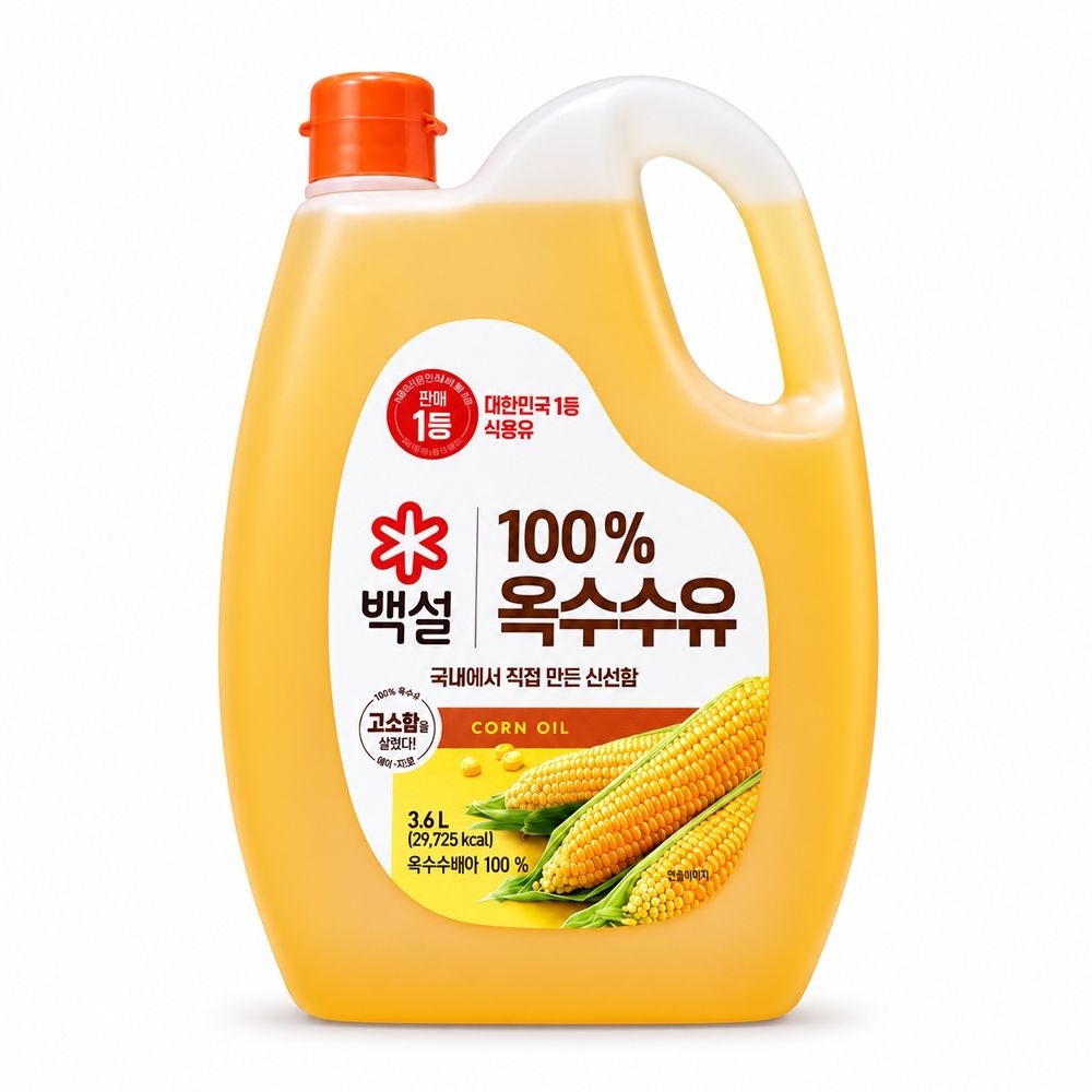 [오늘출발] 백설 옥수수유 3.6L 코스트코 대용량 식용유 옥수수기름 옥배유 튀김 튀김용 튀김유