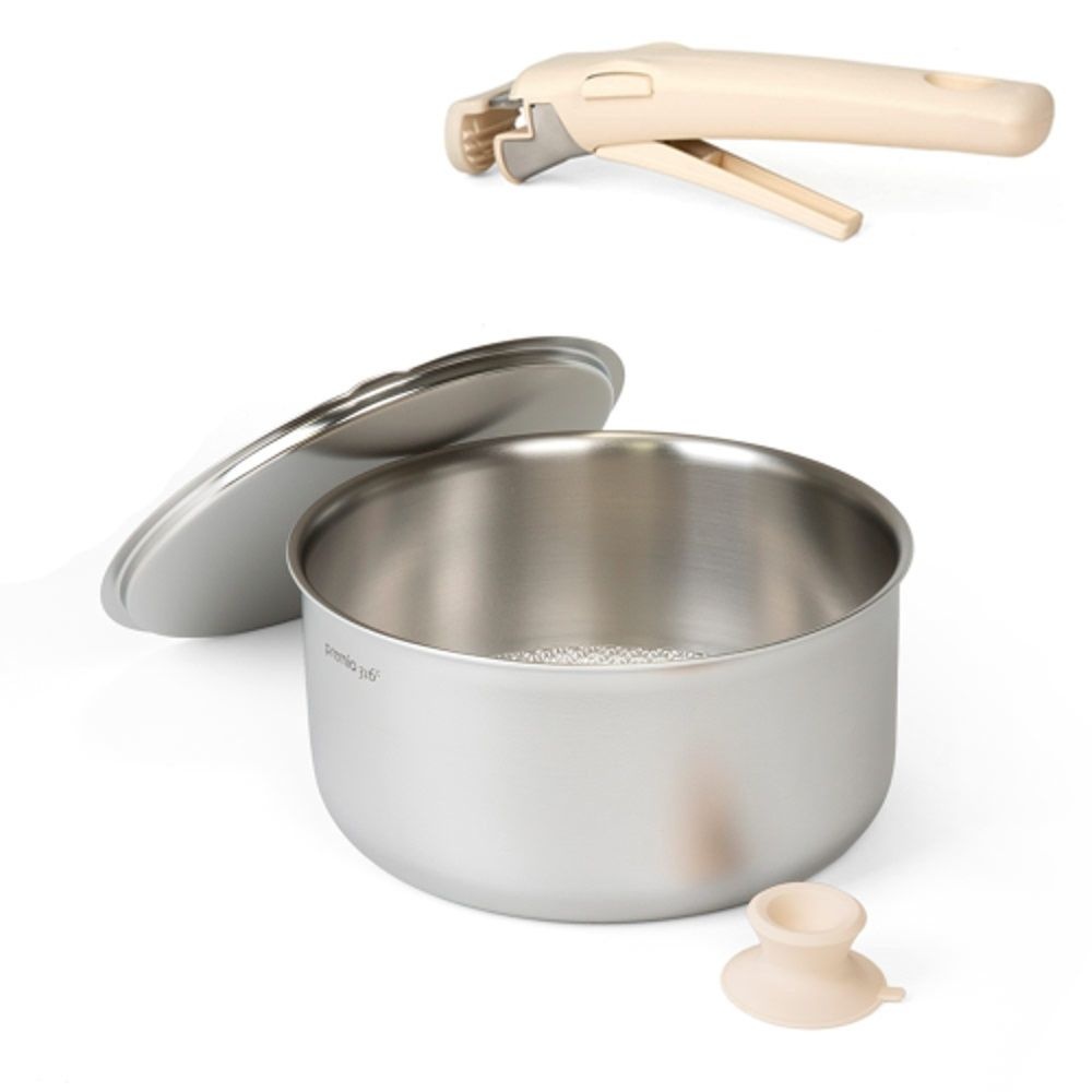 키친아트 프리미오 스텐316C 무연마 통5중 탈착식 스텐냄비 16cm