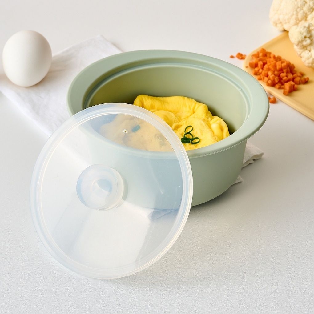 [롯데백화점] 모던하우스 탄탄한 올 실리콘 전자레인지 찜기 550ml 그린 [KC0425046]