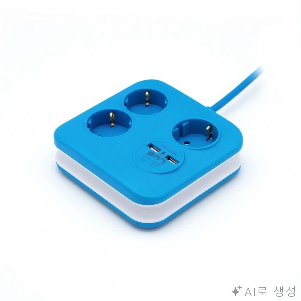 굿픽몰 사무실 USB 멀티탭 캠핑릴선 컴퓨터멀티탭 노출형콘센트