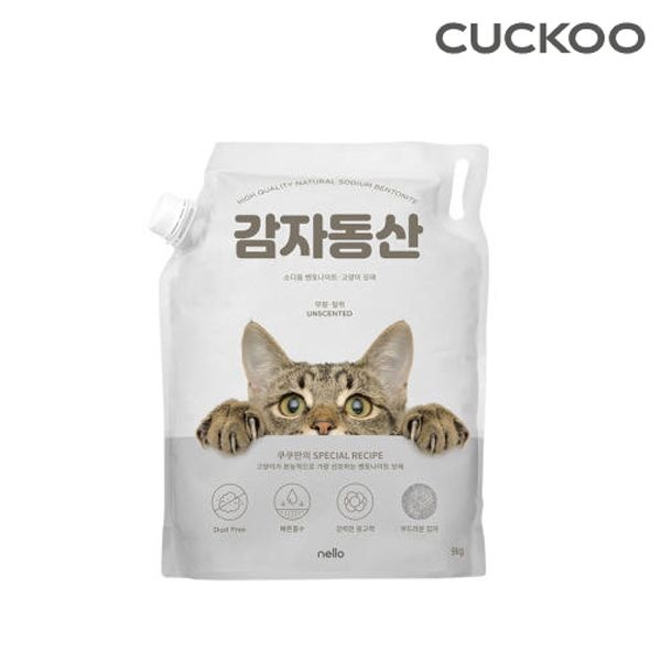 [쿠쿠] 넬로 감자동산 고양이모래 무향 (9kg x 2개)