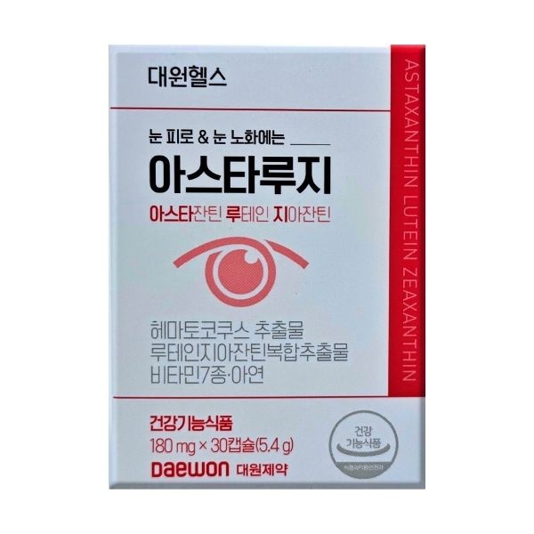 대원제약 대원헬스 아스타루지 180mg X 30캡슐 X 1박스 -AO-