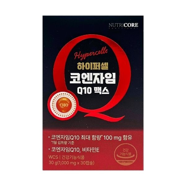 뉴트리코어 하이퍼셀 코엔자임Q10 맥스 1000mg x 30캡슐 x ...