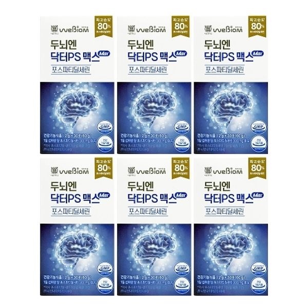 위바이옴 두뇌엔 닥터PS 맥스 2g x 30포 6박스 - WAO -