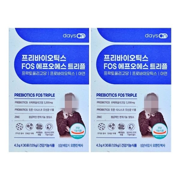 오한진 프리바이오틱스 FOS 트리플 4.3g x 30포 x 2박스