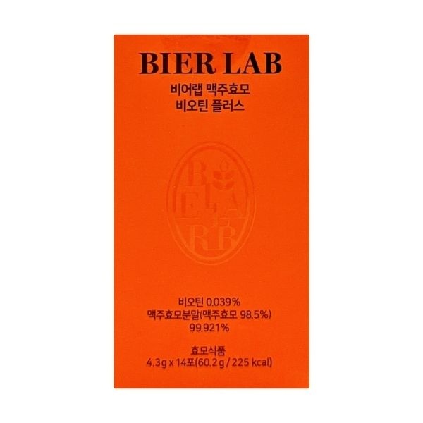 비어랩 맥주효모 비오틴 플러스 4.3g x 14포 x 1박스