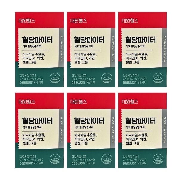 대원헬스대원제약 혈당파이터 250mg x 30정 x 6박스 -AO-