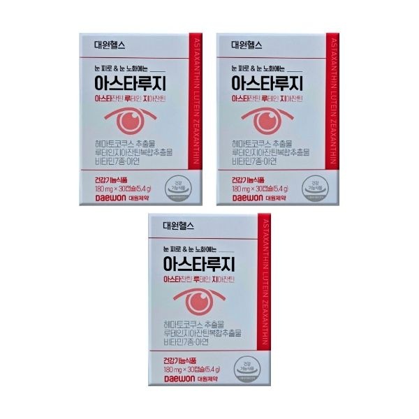 대원제약 대원헬스 아스타루지 180mg X 30캡슐 X 3박스 -AO-