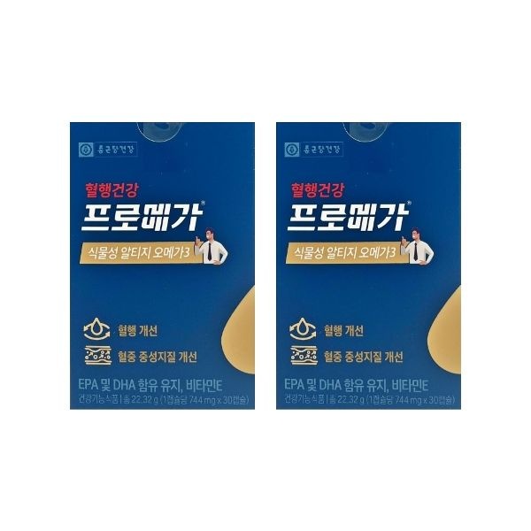 종근당건강 프로메가 식물성 알티지 오메가3 744mg x 30캡슐 x...