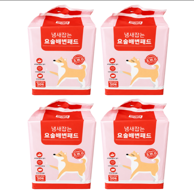 페츠모아 냄새잡는 요술 배변패드 울트라 대형 200매 (50매 x 4팩)