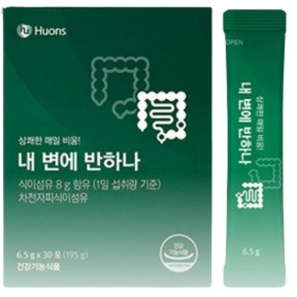 (정품) 휴온스 내 변에 반하나 차전자피 식이섬유 쾌변 장건강 15일분, 30포 1박스