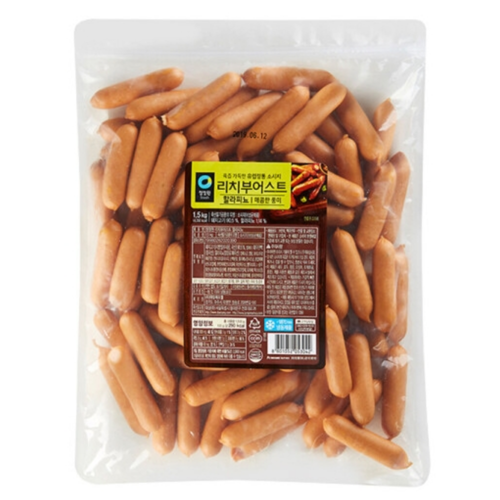 청정원 리치부어스트 할라피뇨 1.5kg