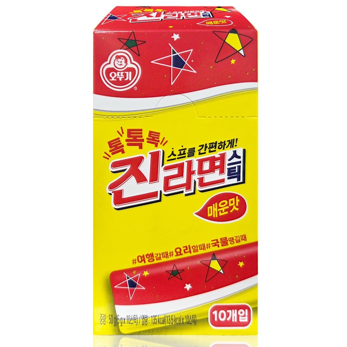 도착보장 오뚜기 라면스프 스틱 진라면 매운맛, 10개입, 1개