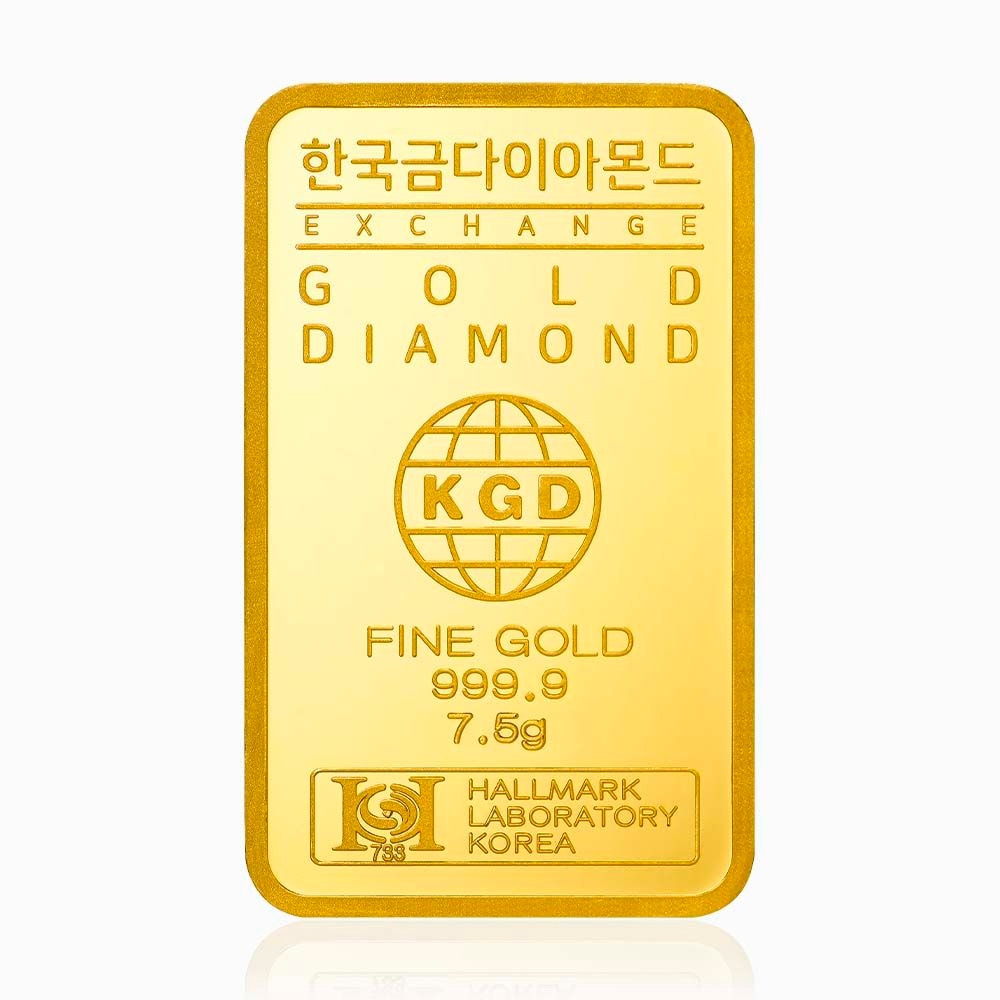 한국금다이아몬드 순금 골드바 24K 7.5g 999.9 금시세