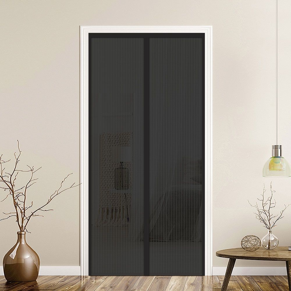 프리미엄 출입문용 자석 모기장 100x210cm 블랙