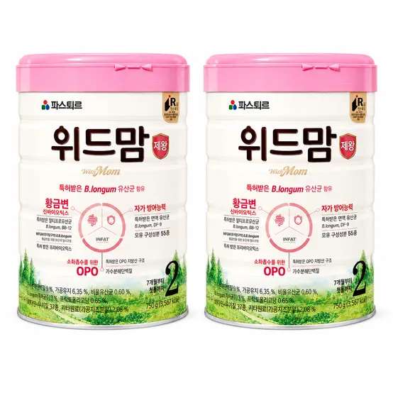 파스퇴르 위드맘 제왕 분유 2단계 750gx2개
