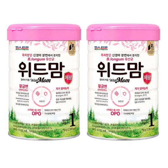파스퇴르 위드맘 제왕 분유 1단계 750gx2개