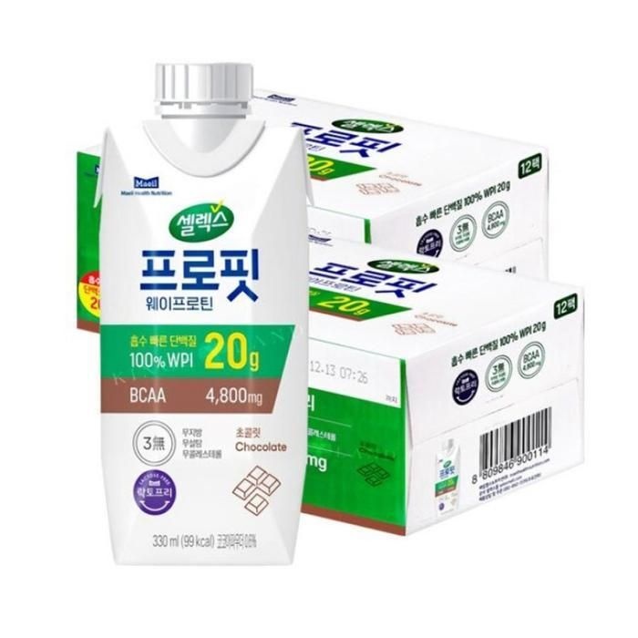 매일유업 셀렉스 프로핏 웨이프로틴 초콜릿 330ml 24개 프로틴음료