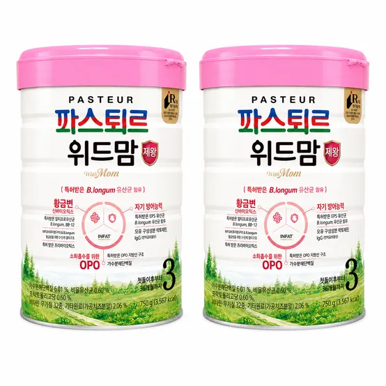 파스퇴르 위드맘 제왕 분유 3단계 750gX2개