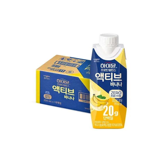 프로틴 밸런스 액티브 바나나 ZERO 250ml 18개