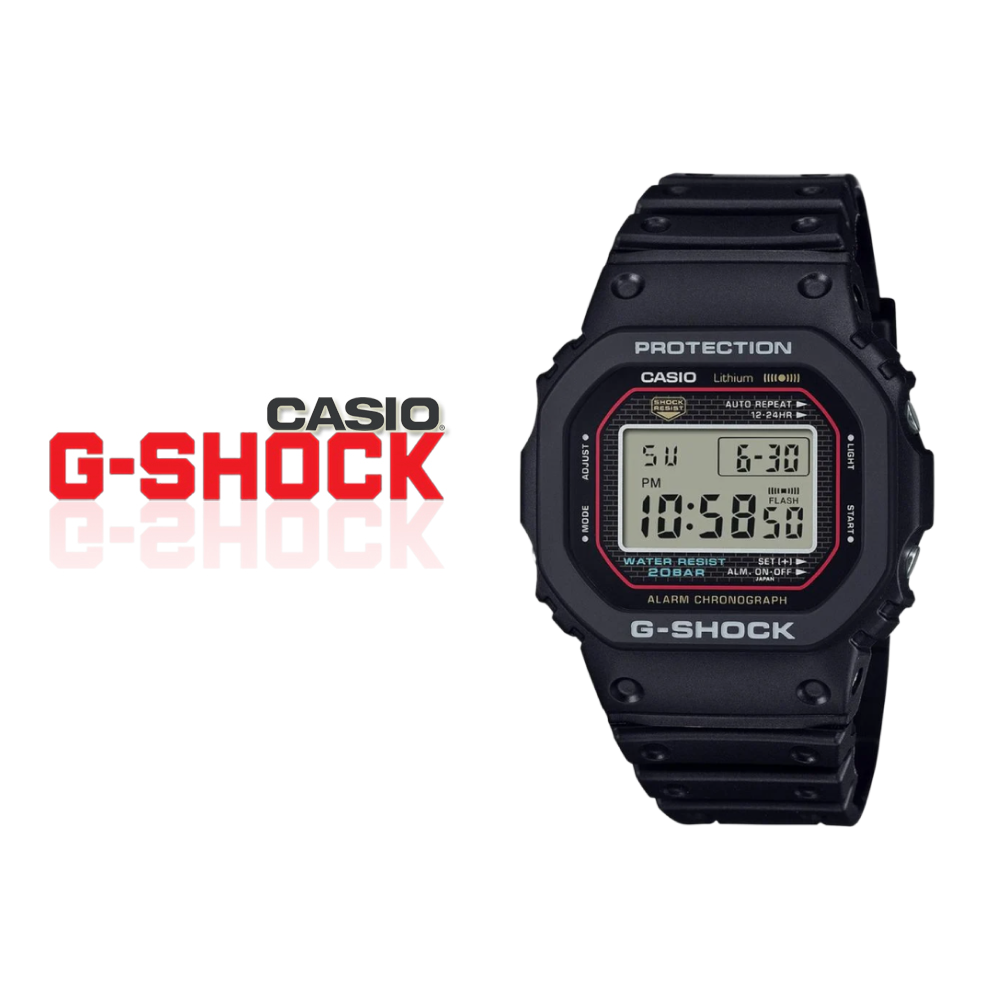 지샥 5000 오리진 스퀘어 전자 손목시계 DW-5000R-1A