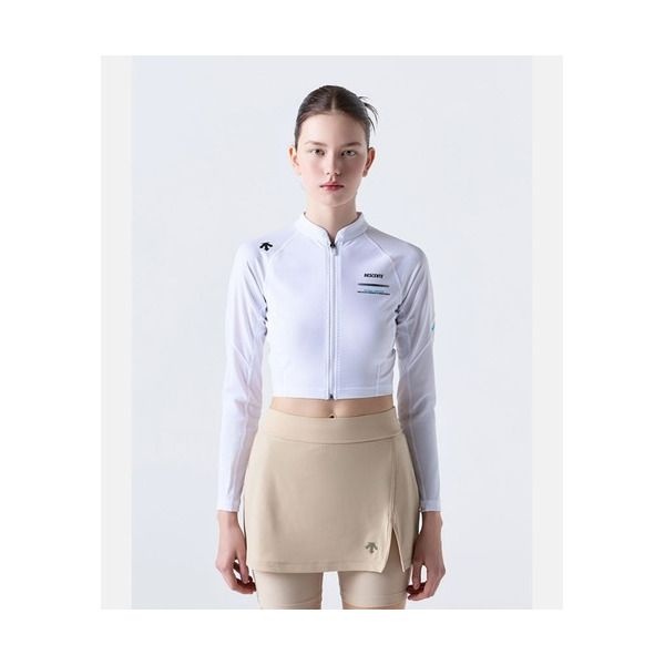 데상트 [데상트] DESCENTE 우먼스 크롭 래쉬가드 화이트(SQ222EKT53) 5066040 _WHT0