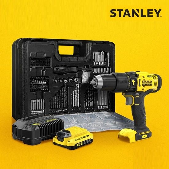 스탠리<b>블랙</b><b>앤</b><b>데커</b> <b>20V</b> MAX 햄머<b>드릴</b> 드라이버 풀세트 배터리1개 SCD711D1KA