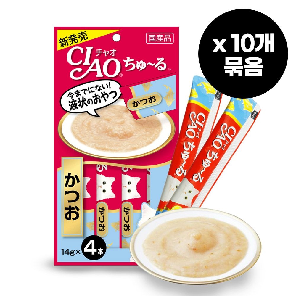 이나바 챠오츄르 가다랑어 14gX4개입 10개묶음