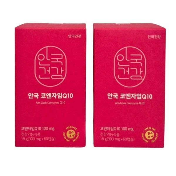 (정품) 총 4개월분 안국건강 코엔자임Q10 미니 60캡슐, 2개
