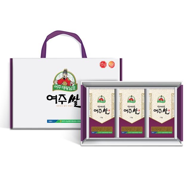 [롯데백화점] 오초록 [26년산 햅쌀][농협] 대왕님표 햅쌀 진공 여주쌀 선물세트 3kg / 히토메보레 LE1222246282