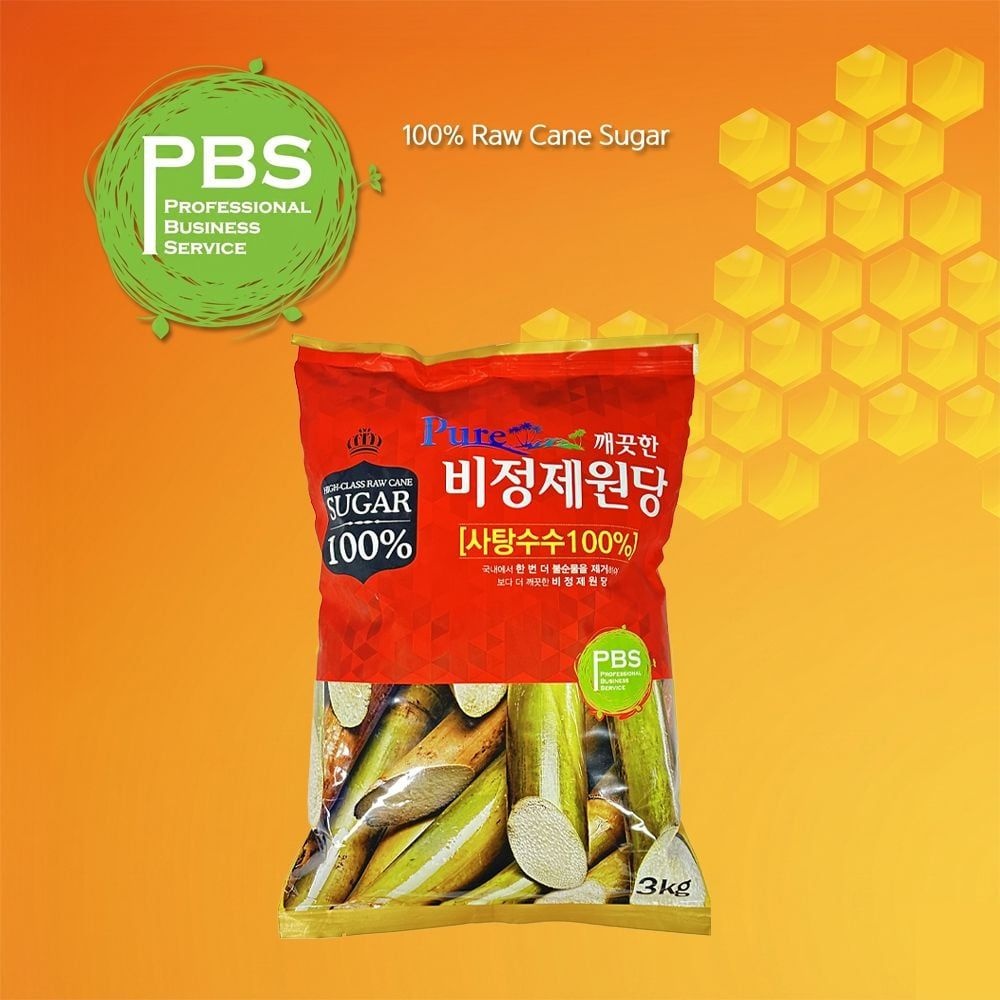 사탕수수원당 비정제원당 고급설탕 피비에스 PBS 3kg