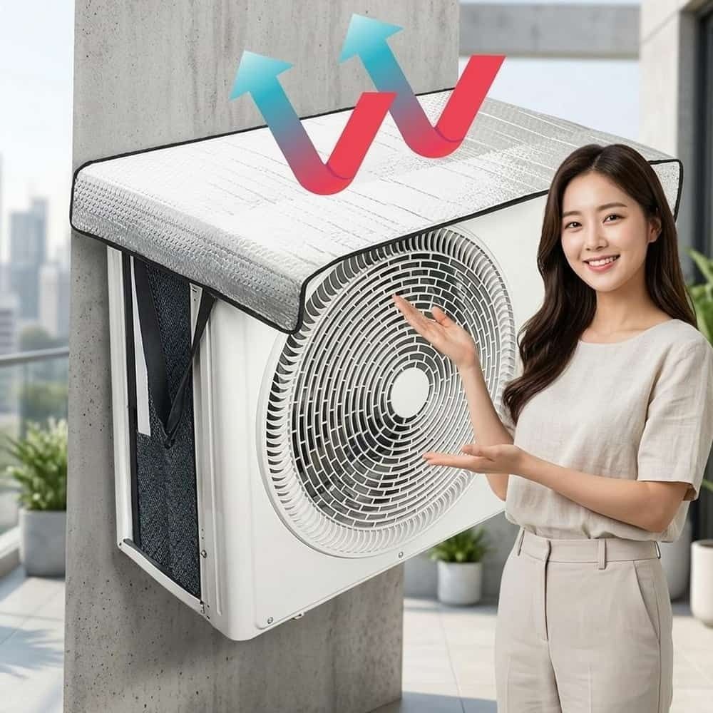 냉방 설치 간편 여름철 효율 (대형사이즈) 에어컨 실외기 관리 열차단