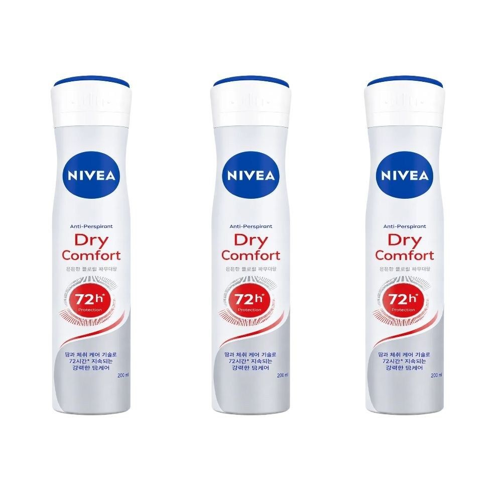 니베아 데오드란트 스프레이 드라이콤포트 200ml x 3개