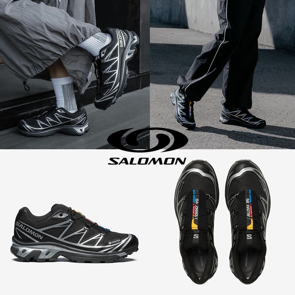 살로몬 XT-6 고어텍스 블랙 실버 스니커즈 L47450600