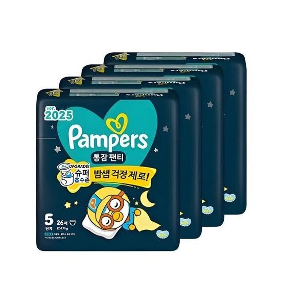 팸퍼스 2025 통잠팬티 팬티형 5단계 208매 (45903987)