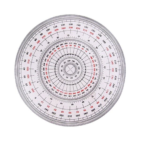 [온누리상품] 알파 [아트메이트]전원 분도기 18cm