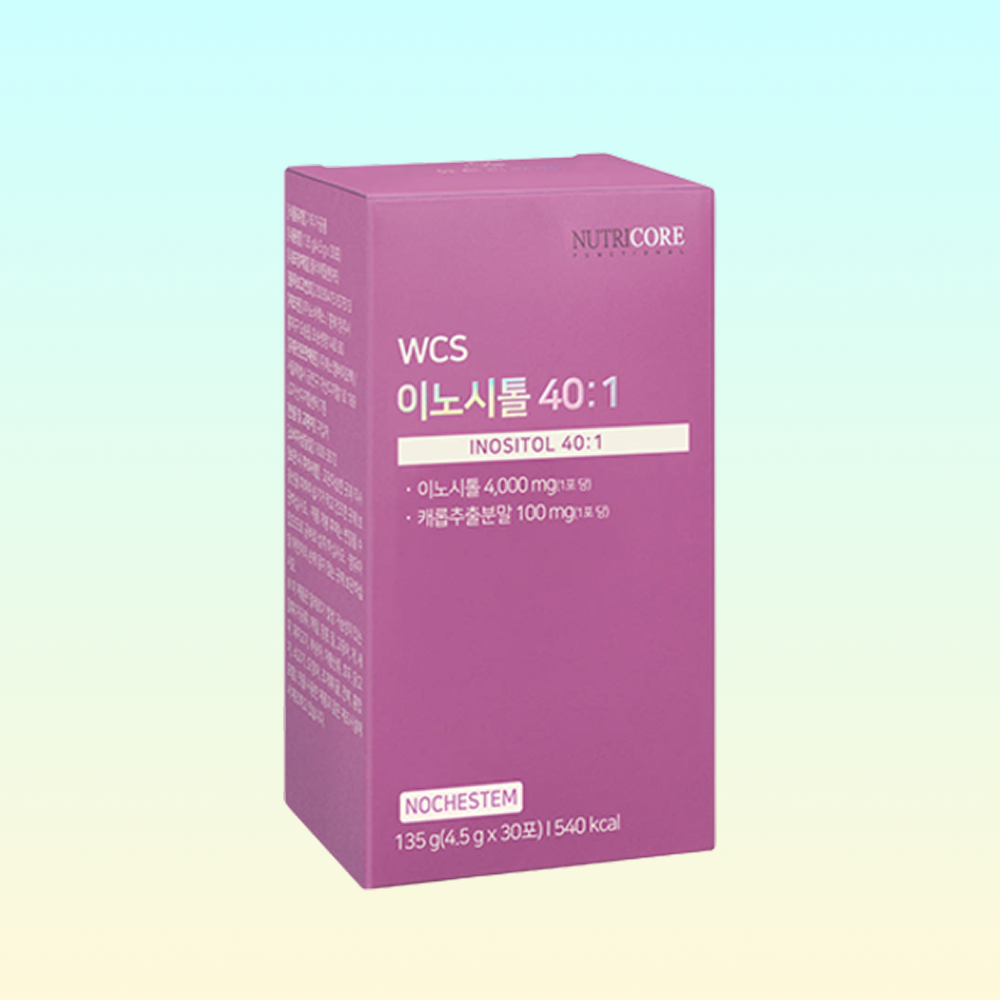 뉴트리코어 이노시톨 40:1 미오 D카이로 콜린 WCS 30포 1개 임신준비 여성영양제 생리주기