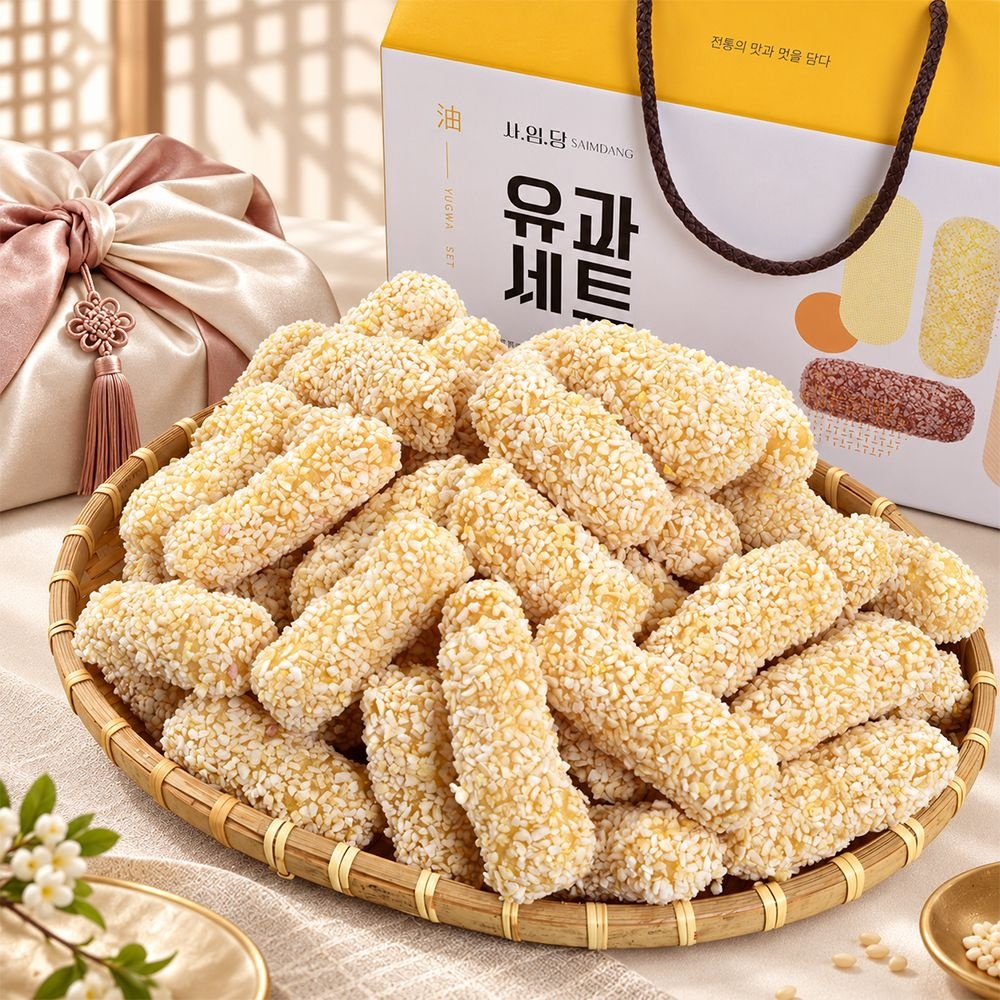 사임당 한과 찹쌀유과 명절 선물세트 (900g)