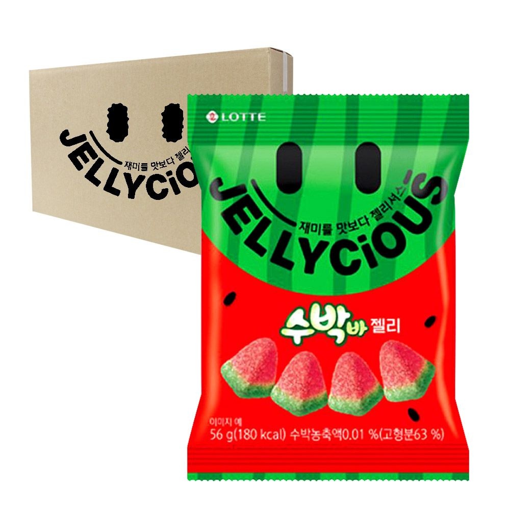 대용량 박스 롯데 수박바 젤리 56g 32입