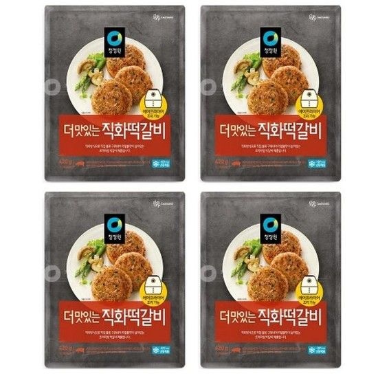 [청정원] 청정원 더 맛있는 직화떡갈비 420g x 4개 맛있는 반찬 안주 야식 간식 간편한 조리 요리 (39634868)