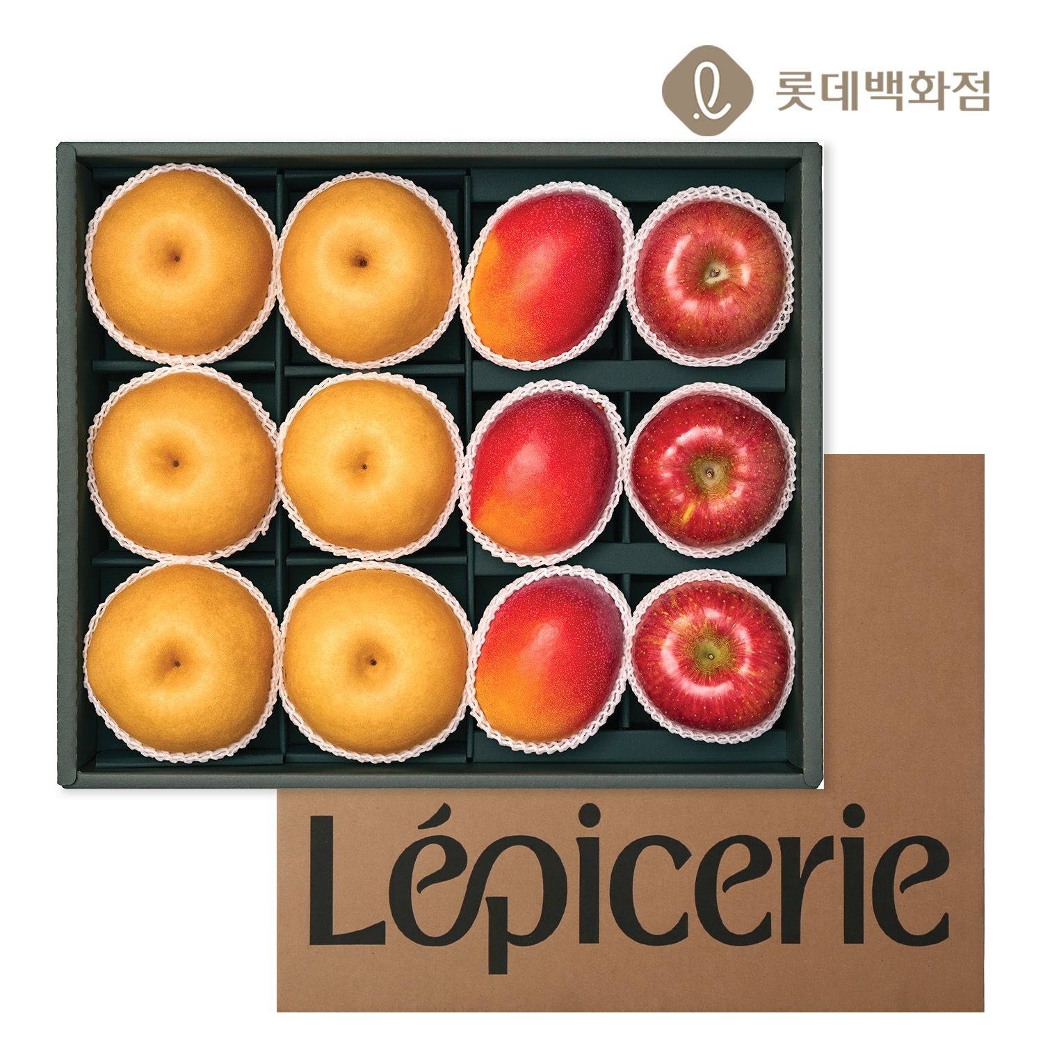[롯데백화점] 일품채 레피세리 사과 배 애플망고 세트 (6.3kg/사과3,배6,애플망고3)
