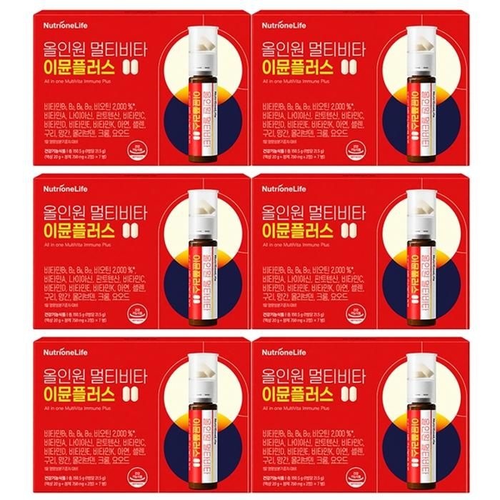 뉴트리원 올인원 멀티비타 이뮨플러스 21.5g 7병 6박스