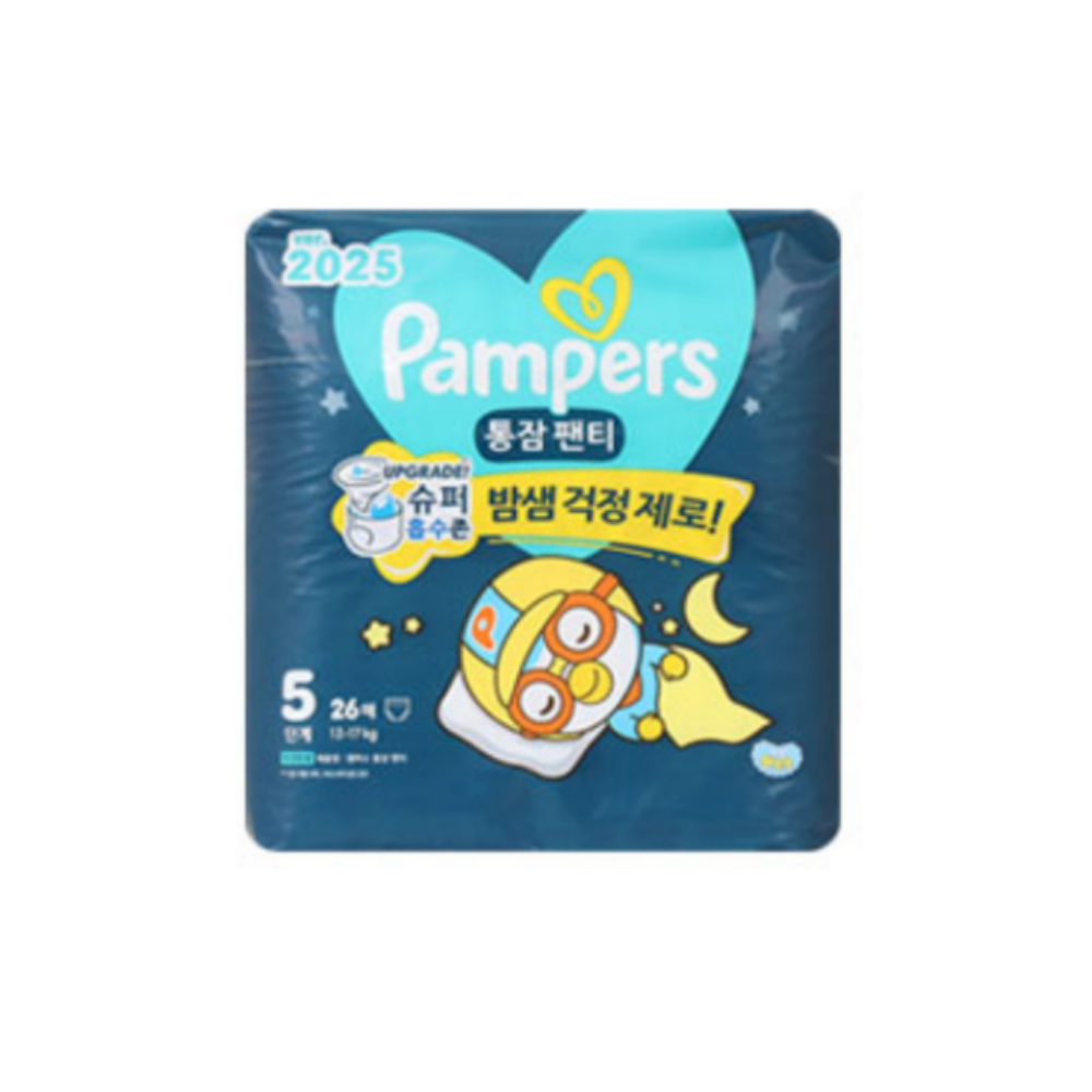 팸퍼스 통잠팬티 5단계 26매 8팩