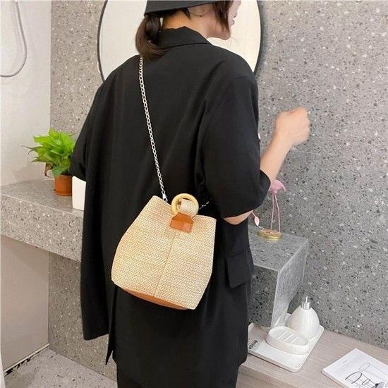[라일리] Rly 왕골 미니백 여름 여성가방 숄더백 라탄백 여성미 (51697198)