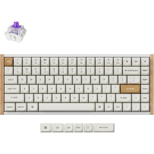 [해외] Keychron 키크론 K2 HE QMK 무선 게이밍 커스텀 기계식 키보드 2.4GHz 블루투스 유선 96% 레이아웃 핫스왑 가능 프로그래