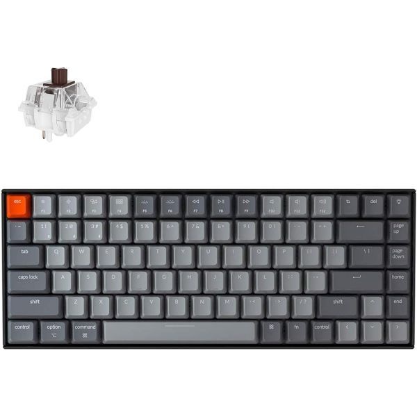 [해외] Keychron 키크론 K2 75% 레이아웃 블루투스 무선 기계식 키보드 K Pro 브라운 스위치 화이트 LED 백라이트 USB C 안티 고