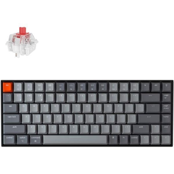 [해외] Keychron 키크론 K2 75% 레이아웃 RGB 블루투스 무선 기계식 키보드 Gateron G Pro Red 스위치 안티 고스팅 N 키 롤오버 지원