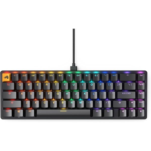 [해외] 글로리어스 GMMK 2 TKL 핫스왑 가능 기계식 키보드 적축 유선 컴팩트 게이밍 65% 블랙 RGB 245371